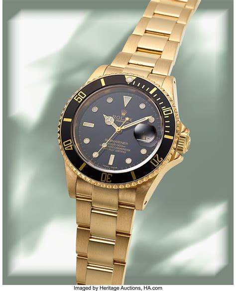 rolex oyster perpetual submariner date 18k gold|Rolex Submariner Date 41mm price.